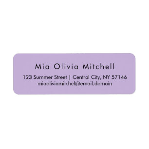 Trend Color Soft Violet Moderne Adressenmarken