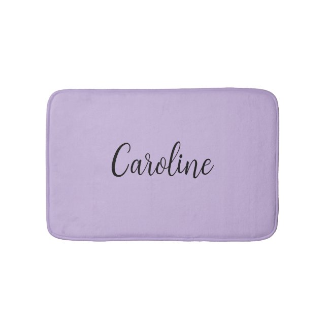 Trend Color Soft Violet Name Bath Mat Badematte (Vorderseite)