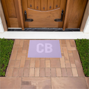 Trend Color Soft Violett Monogramm Doormat Fußmatte