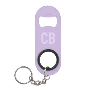 Trend Color Soft Violett Monogramm Edelstahl Mini Flaschenöffner