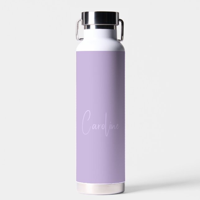 Trend Color Soft Violett Name Wasser Flasche (Vorne)