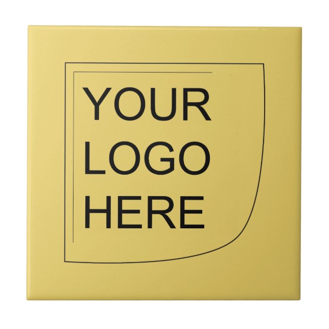 Trend Color Soft Yellow - Logo Keramik Tile Fliese (Vorderseite)