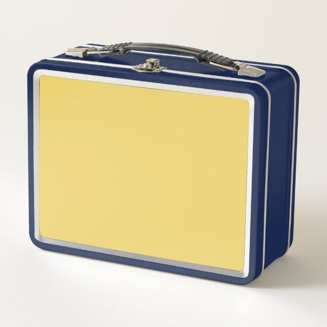 Trend Color Soft Yellow Metal Lunch Box (Vorderseite)