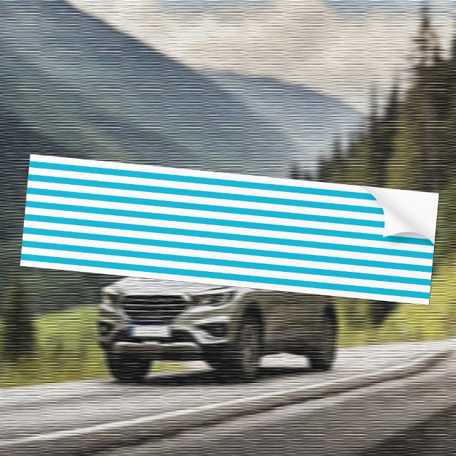 Trend Color - Vivid Cyan Striping Autoaufkleber (Von Creator hochgeladen)