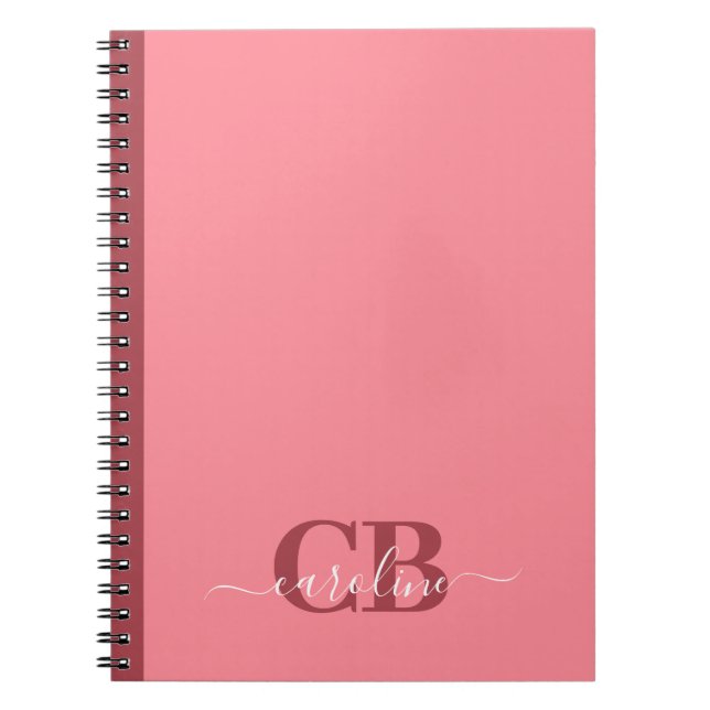 Trend Color - Watermelon Pink Script Notebook Notizblock (Vorderseite)