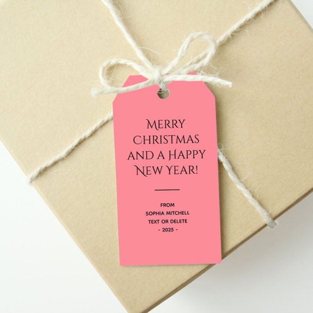 Trend Color Watermelone Rosa Minimalistisch Geschenkanhänger (Von Creator hochgeladen)