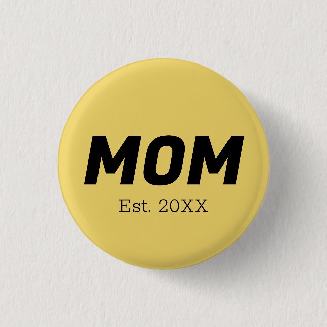 Trend Color - Weichgelbe Mama Button (Vorderseite)