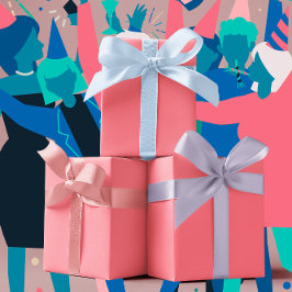 Trend Colors - Watermelon Rosa Farbe - Solid Geschenkpapier Set