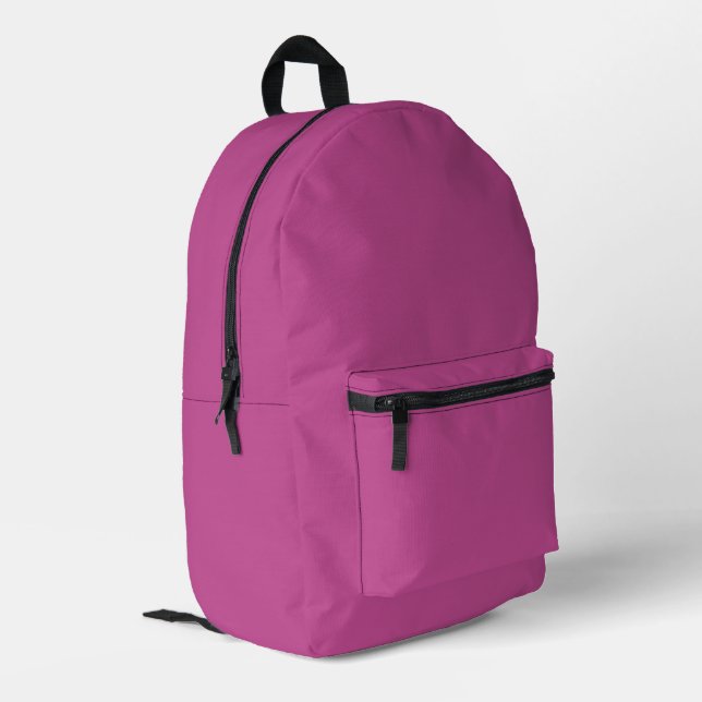 Trend Farbe - Berry-gedruckter Backpack Bedruckter Rucksack (Rückseitige Ecke links)
