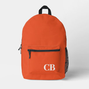 Trend Farbe - flammrote, monogramm gedruckte Rücks Bedruckter Rucksack