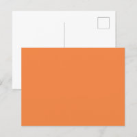 Trend Farbe - Fresh Mandarine Solid Postcard