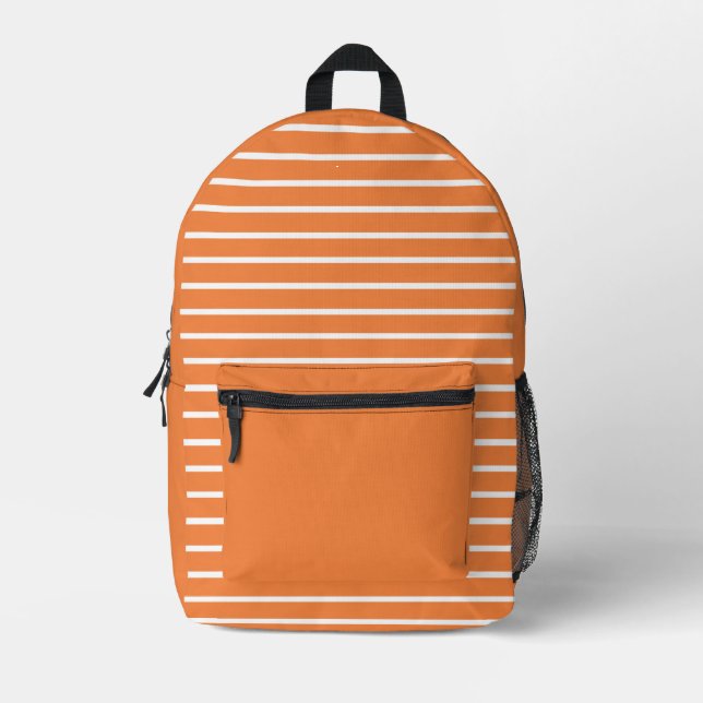 Trend Farbe Frische Mandarine Druckausschnitt Näht Bedruckter Rucksack (Vorderseite)