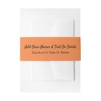 Trend Farbe Frische Mandarine Einladung Bauchband