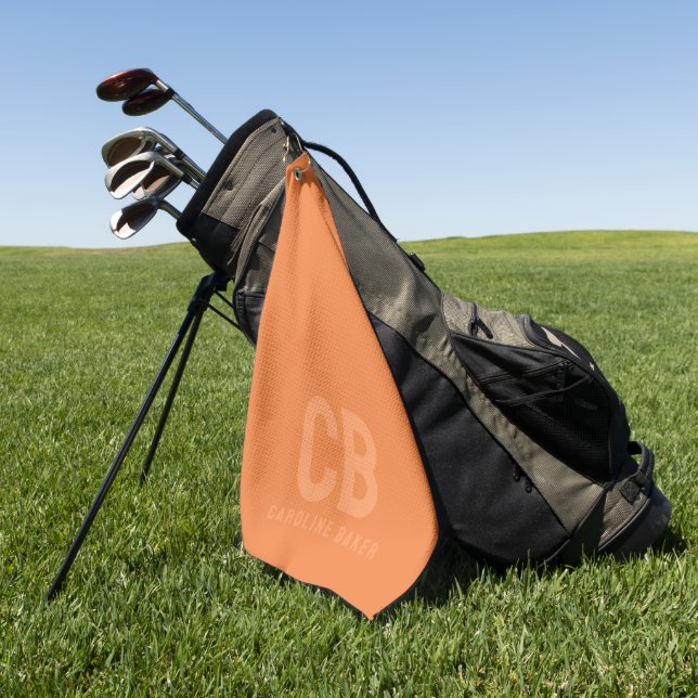 Trend Farbe Frische Mandarine Golf Handtuch (Gras)