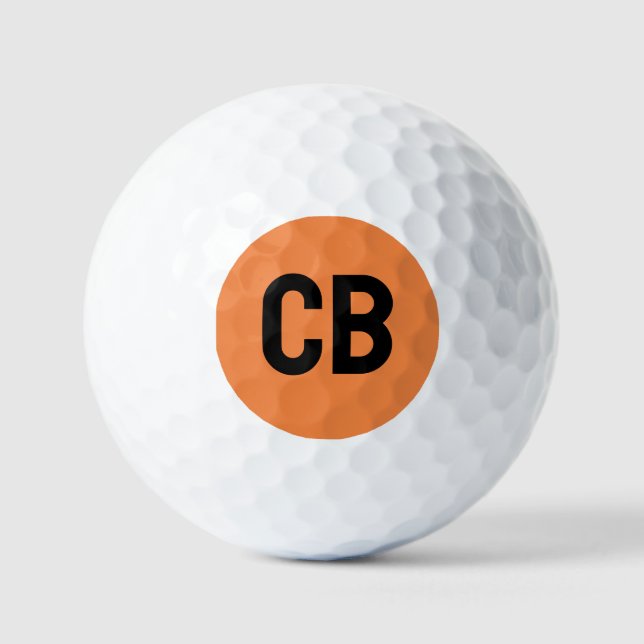 Trend Farbe Frische Mandarine Golfplätze Golfball (Vorderseite)
