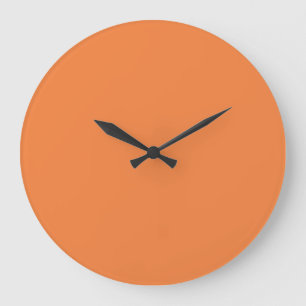 Trend Farbe Frische Mandarine Große Wall-Uhr Wanduhr