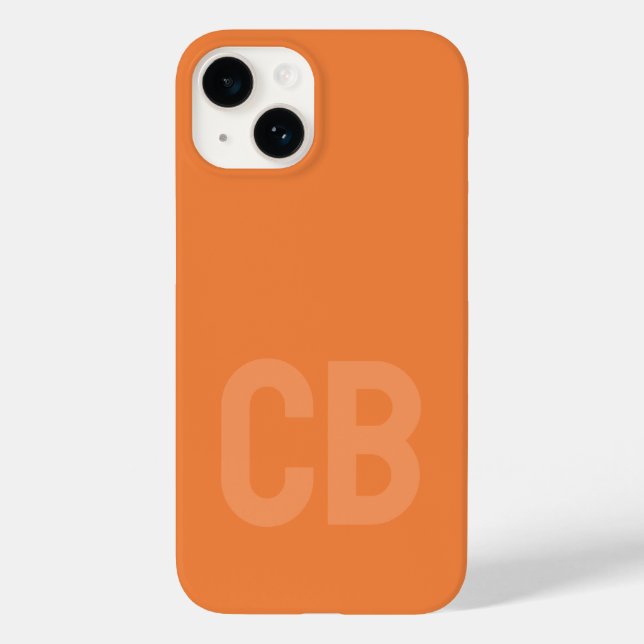 Trend Farbe Frische Mandarine Minimalistisch Monog Case-Mate iPhone Hülle (Rückseite)