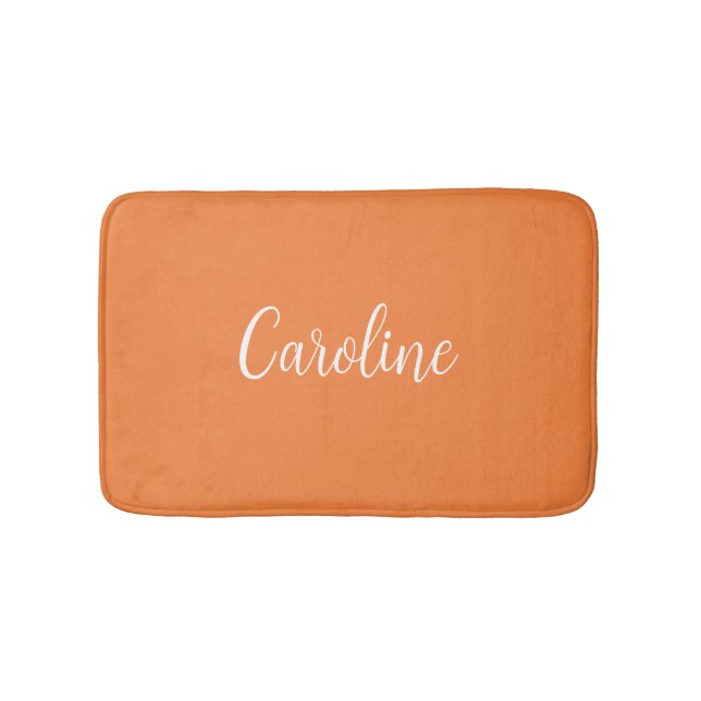 Trend Farbe Frische Mandarine Name Badematte (Vorderseite)