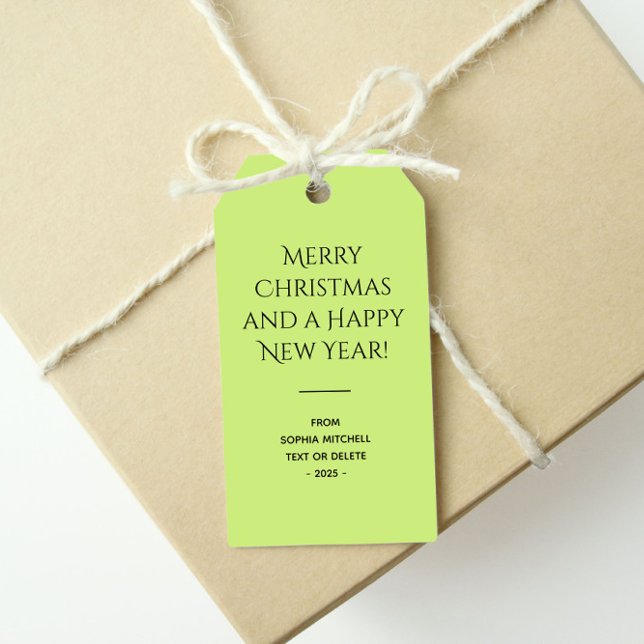 Trend Farbe Frühling Grün Minimalistisch Geschenkanhänger (Mockup 1 Spring Green)