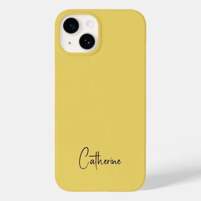 Trend Farbe Gelb Minimalistisch Case-Mate iPhone Hülle (Rückseite)