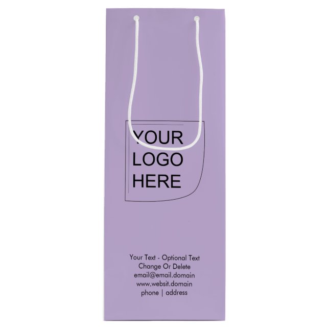 Trend Farbe - Geschenktüte für weiche violette Wei (Vorderseite)