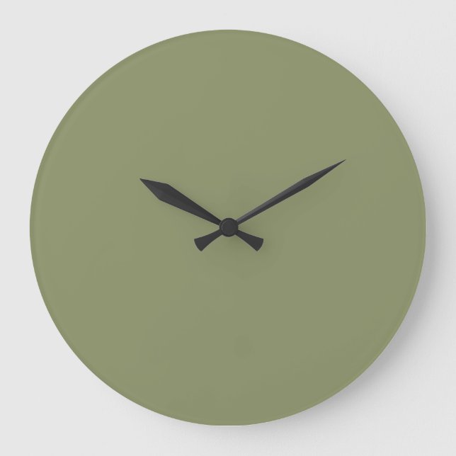 Trend Farbe Grün große Wandleuchte Wanduhr (Vorderseite)