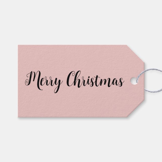 Trend Farbe hell rosa Minimalistisch Geschenkanhänger (Vorderseite (Horizontal))