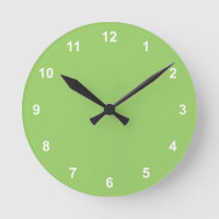 Trend Farbe - Kiwi grüne Uhr mit Zahlen