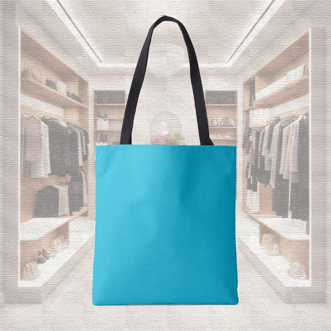 Trend Farbe - lebendige Cyan Tote Tasche (Von Creator hochgeladen)