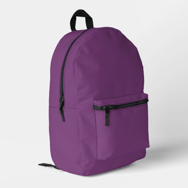 Trend Farbe - Lila gedruckter Rucksack (Rückseitige Ecke links)