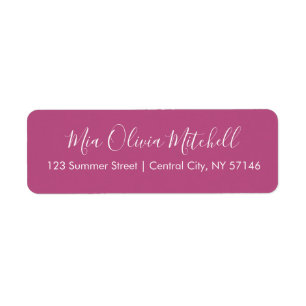 Trend Farbe Rosa Lila Elegante Adressetiketten