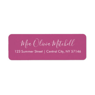 Trend Farbe Rosa Lila Elegante Adressetiketten