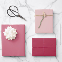 Trend Farbe Rot Geschenkpapier Set