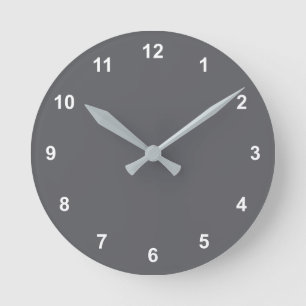 Trend Farbe - Schiefergraue Uhr mit Zahlen