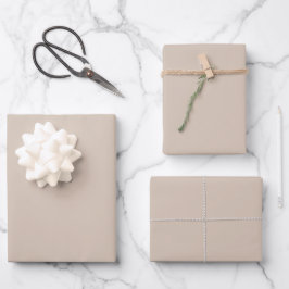 Trend Farbe - Schnelle Taupe Papiertüten Geschenkpapier Set