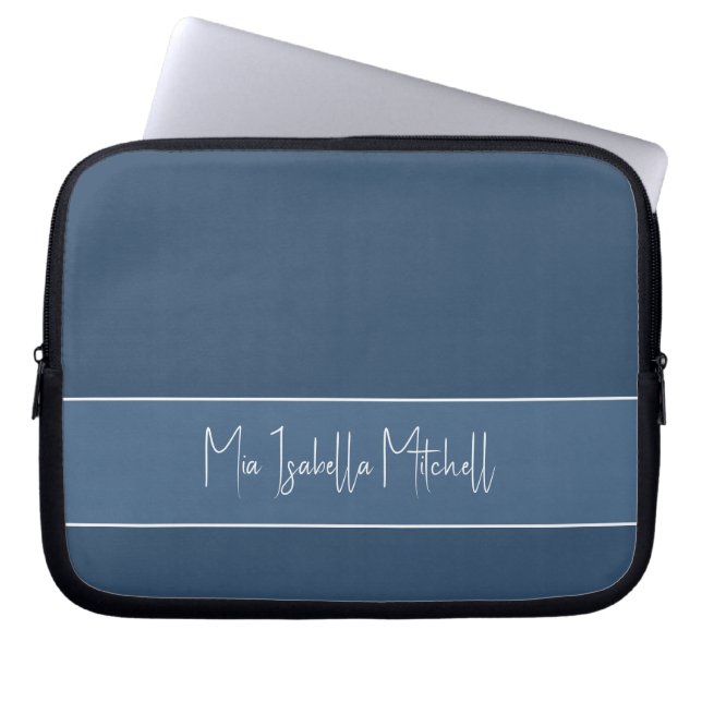 Trend Farbe Seriöser, blauer Laptop-Sieb Laptopschutzhülle (Vorderseite)