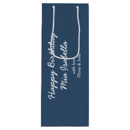 Trend Farbe - Serious Blue Customizable Gift Bag Geschenktüte Für Weinflaschen