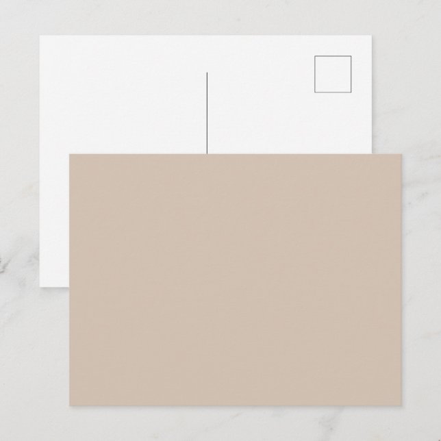 Trend Farbe - Soft Taupe Solide Postkarte (Vorne/Hinten)