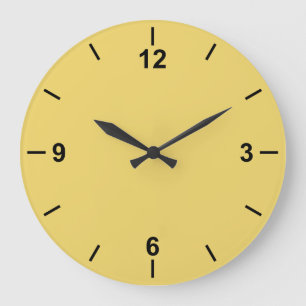 Trend Farbe weich gelb große Wand-Uhr Wanduhr