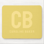 Trend Farbe Weich gelbe Bezeichnung Mousepad<br><div class="desc">Die trendige Frühlingsfarbe: Weich gelb. Modernes und stilvolles Mousepad mit individualisierbarem Monogramm mit zwei Buchstaben und Name in einem minimalistischen Schriftart. Das schlichte und saubere Design in einer soliden Farbe bietet einen zeitlosen und klassischen Anklang. Entdecken Sie unsere Frühlingsfarben für weitere Produkte in der gleichen Farbe oder entdecken Sie andere...</div>