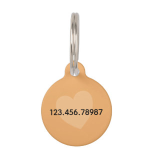 Trend Farbe: Weich orangefarbene Pet-ID Haustiermarke