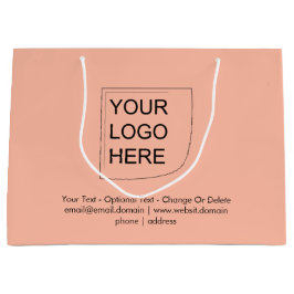 Trend Farbe - weiche Pfirsichfarben Großlogos-Gesc Große Geschenktüte