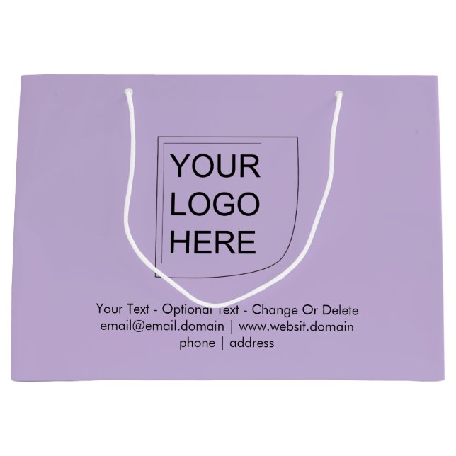 Trend Farbe - weiche Violette Großlogos - Geschenk Große Geschenktüte (Vorderseite)