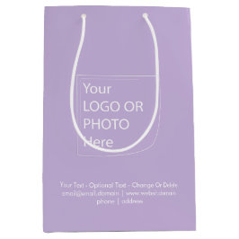 Trend Farbe - Weiche Violette Mittlere Logo-Gesche Geschenktüte
