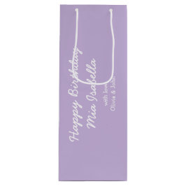 Trend Farbe - Weichviolett - Maßgeschneiderte Gesc Geschenktüte Für Weinflaschen