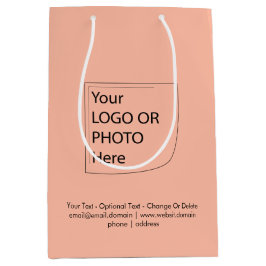 Trend Farbe - Weichzeichner-Medium-Logo-Geschenktü Mittlere Geschenktüte