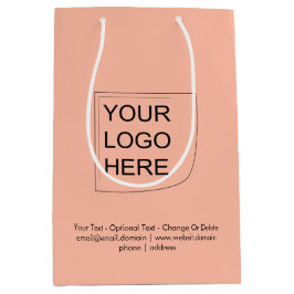 Trend Farbe - Weichzeichner-Medium-Logo-Geschenktü Mittlere Geschenktüte