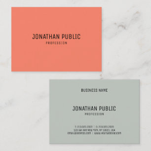 Trend-Farben Elegante Moderne, einfache Vorlage Visitenkarte