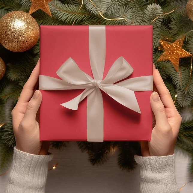 Trend-Farben - kräftige rote Farbe - solide Rolle Geschenkpapier (Von Creator hochgeladen)