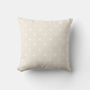Trend Farben Vorlage Beige Creme White Polka Dot Kissen